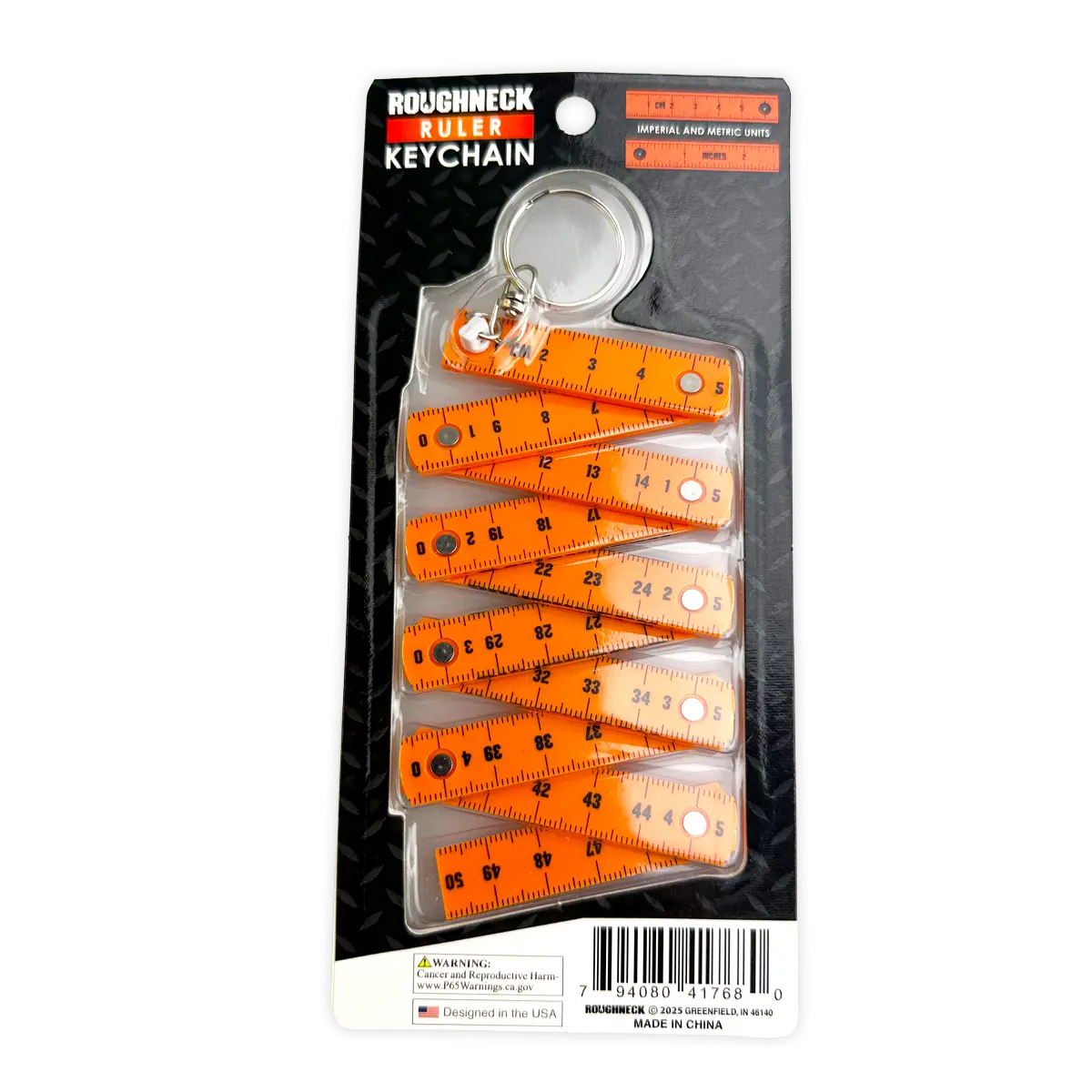 Roughneck Ruler Keychain - 8 Pieces Per Retail Ready Display 41768 ROUGHNECK