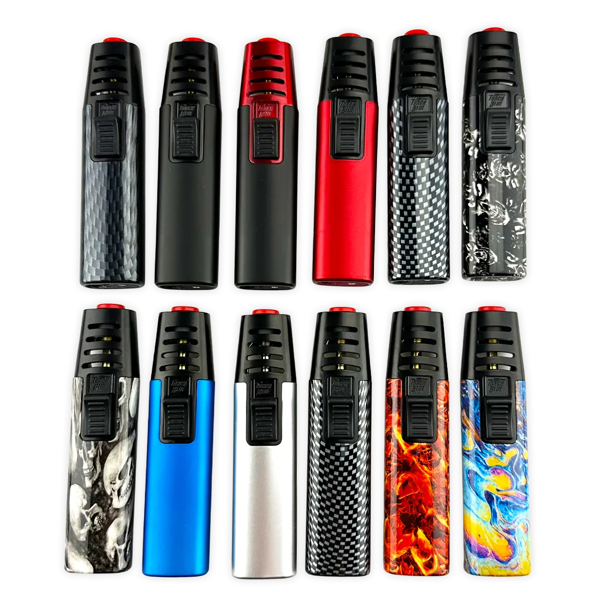 Torch Stick Bottle Opener Lighter - 12 Pieces Per Retail Ready Display 41775 TORCH BLUE