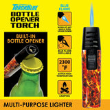 Torch Stick Bottle Opener Lighter - 12 Pieces Per Retail Ready Display 41775 TORCH BLUE