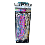 10FT Braided Sync and Charge Cable Assortment Floor Display - 38 Pieces Per Retail Ready Display 88396 GADGET GEAR