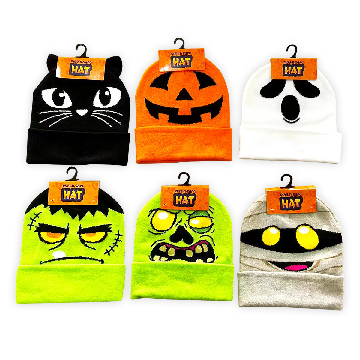 Halloween Knit Hat Beanie LED Light Assortment Floor Display - 36 Pieces Per Retail Ready Display  88463 KIPP BROTHERS