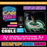 Charging Cable LED Light-Up Assortment - 6 Pieces Per Retail Ready Display 88472