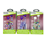 Beaded Earbuds Assortment USB-C / Aux - 6 Pieces Per Retail Ready Display 88569 GADGET GEAR