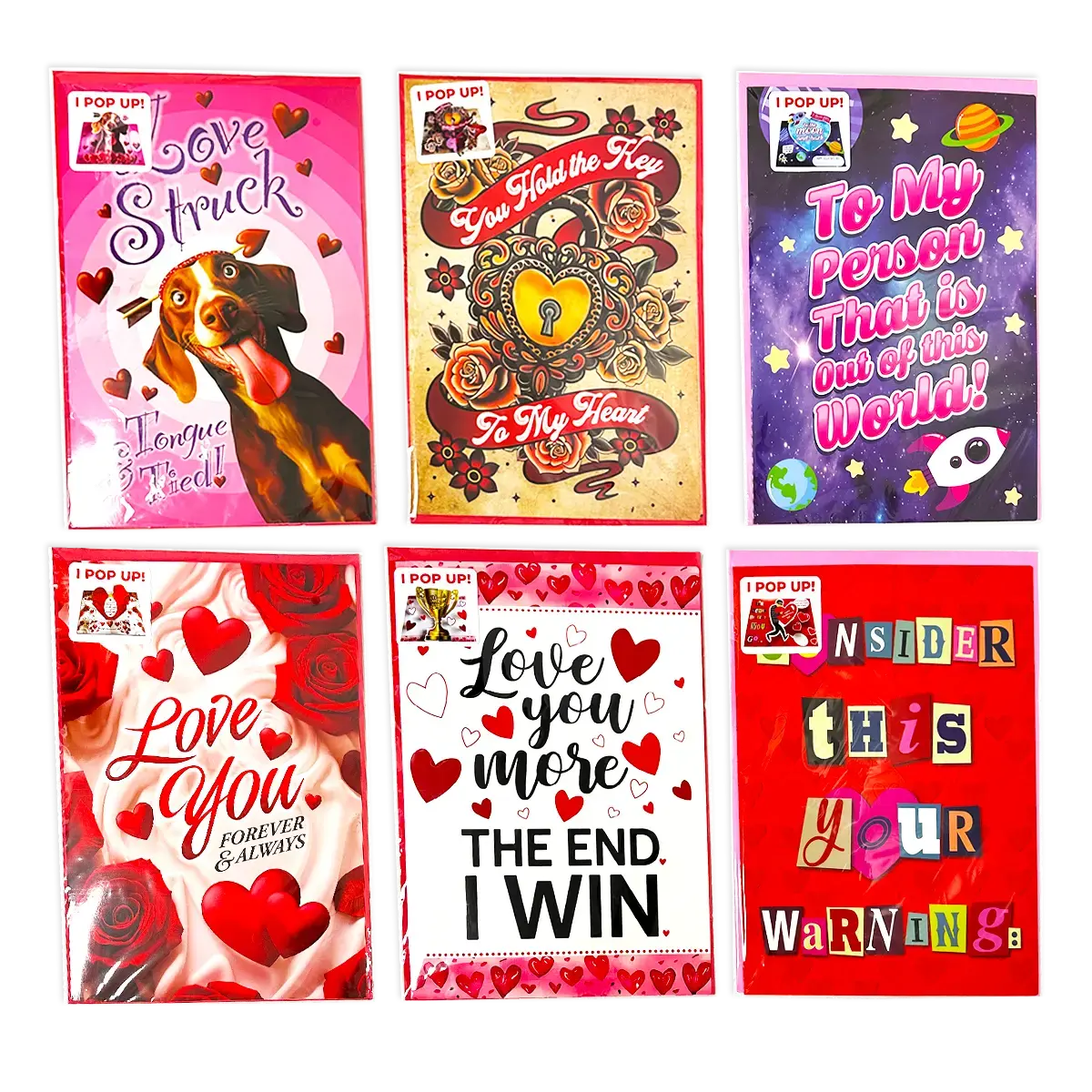 Valentine's Day Glass and Gift Assortment Floor Display - 57 Pieces Per Retail Ready Display 88574 KIPP BROTHERS