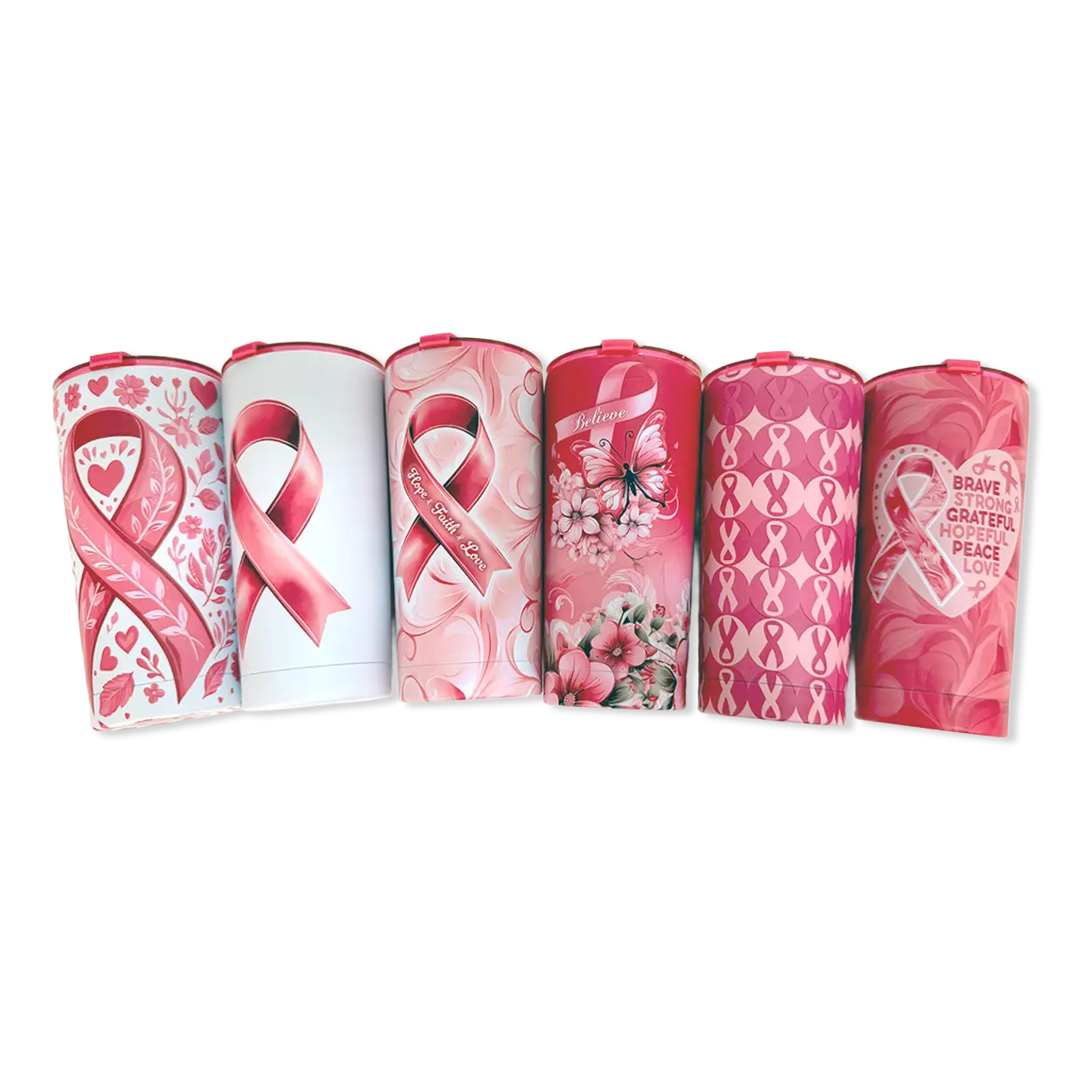 Breast Cancer Awareness Pink Support Squad Assortment Floor Display - 50 Pieces Per Retail Ready Display 88609 NOVELTY INC