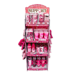 Breast Cancer Awareness Pink Support Squad Assortment Floor Display - 68 Pieces Per Retail Ready Display 88607 NOVELTY INC