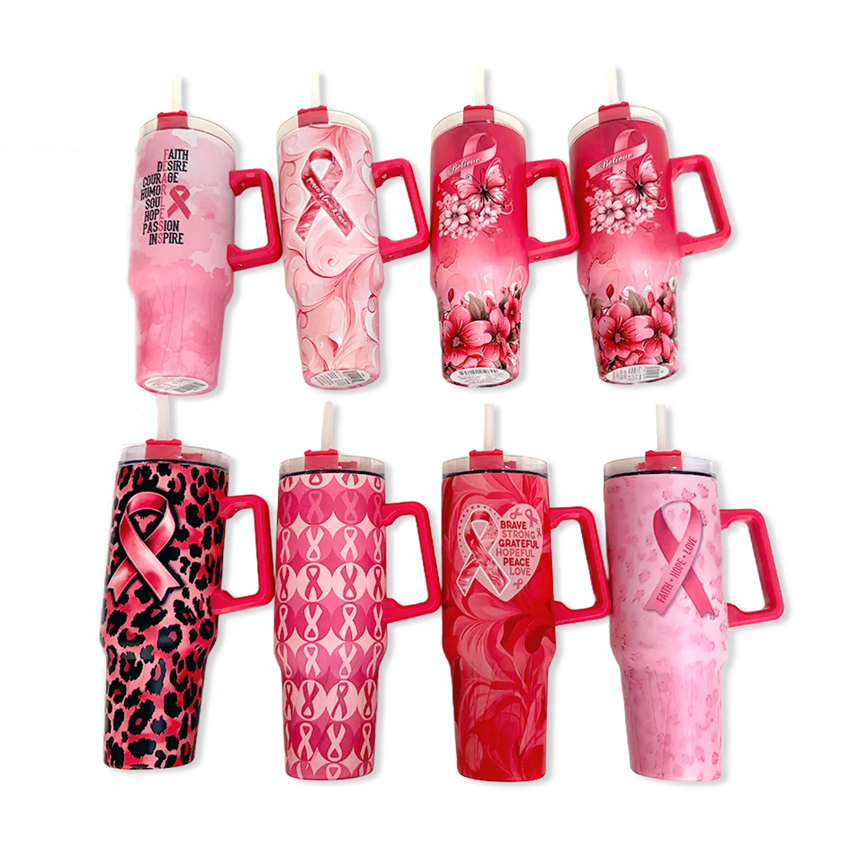 Breast Cancer Awareness Pink Support Squad Assortment Floor Display - 68 Pieces Per Retail Ready Display 88607 NOVELTY INC