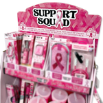 Breast Cancer Awareness Pink Support Squad Assortment Floor Display - 50 Pieces Per Retail Ready Display 88609 NOVELTY INC