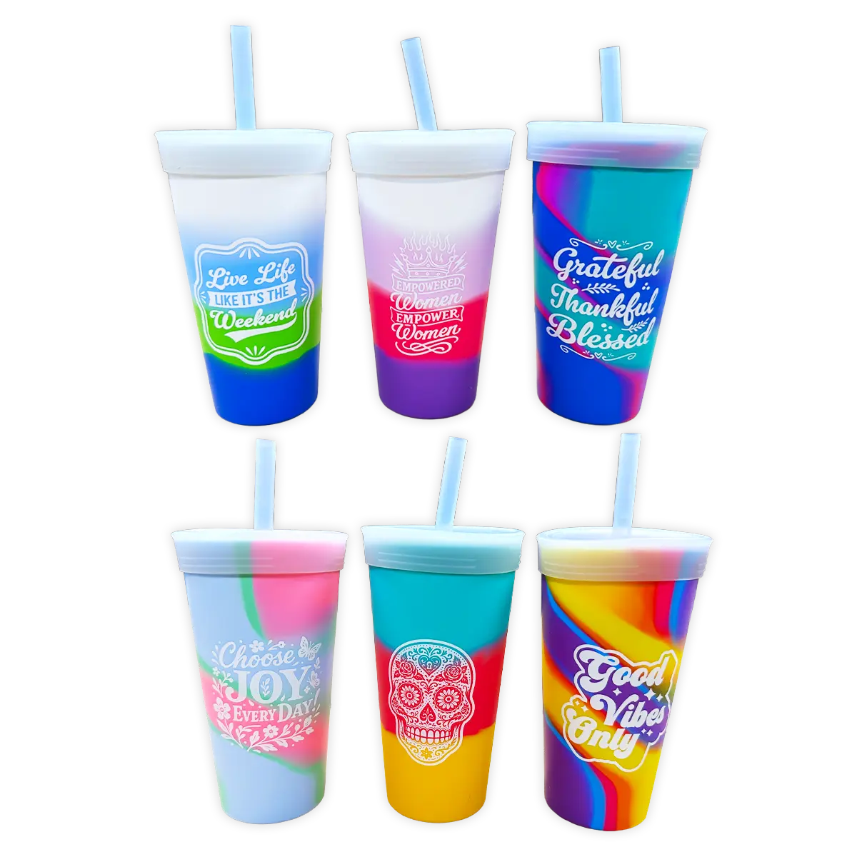 Silicone Cup Drinkware Assortment Floor Display - 32 Pieces Per Retail Ready Display 88608 NOVELTY INC