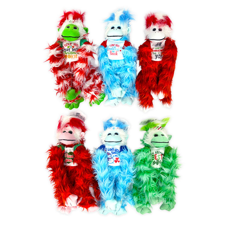North Pole Fuzzies Yeti Gift Assortment Floor Display - 60 Pieces Per Retail Ready Display Kit 88612 NOVELTY INC