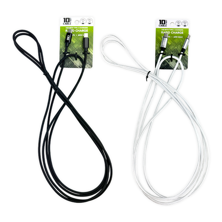 10FT Basic Sync and Charge Cable Assortment - 24 Pieces Per Retail Ready Display Kit 88621 GADGET GEAR