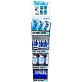 Butane Torch Lighters Assortment Floor Display - 30 Pieces Per Retail Ready Display 88673 TORCH BLUE