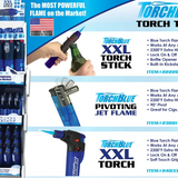 Butane Torch Lighters 3 Tier Countertop Assortment - 49 Pieces Per Retail Ready Display 88674 TORCH BLUE