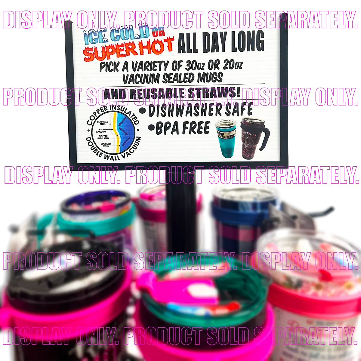 Merchandising Fixture - Cup Spinner Rack ONLY 976070 NOVELTY INC