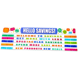 Merchandising Fixture - 4' Merchandising 6 Sign Set 977280 NOVELTY INC