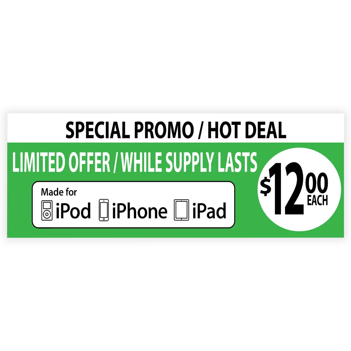 Merchandising Fixture - Lightning Charging Cable Sign ONLY 77860 NOVELTY INC