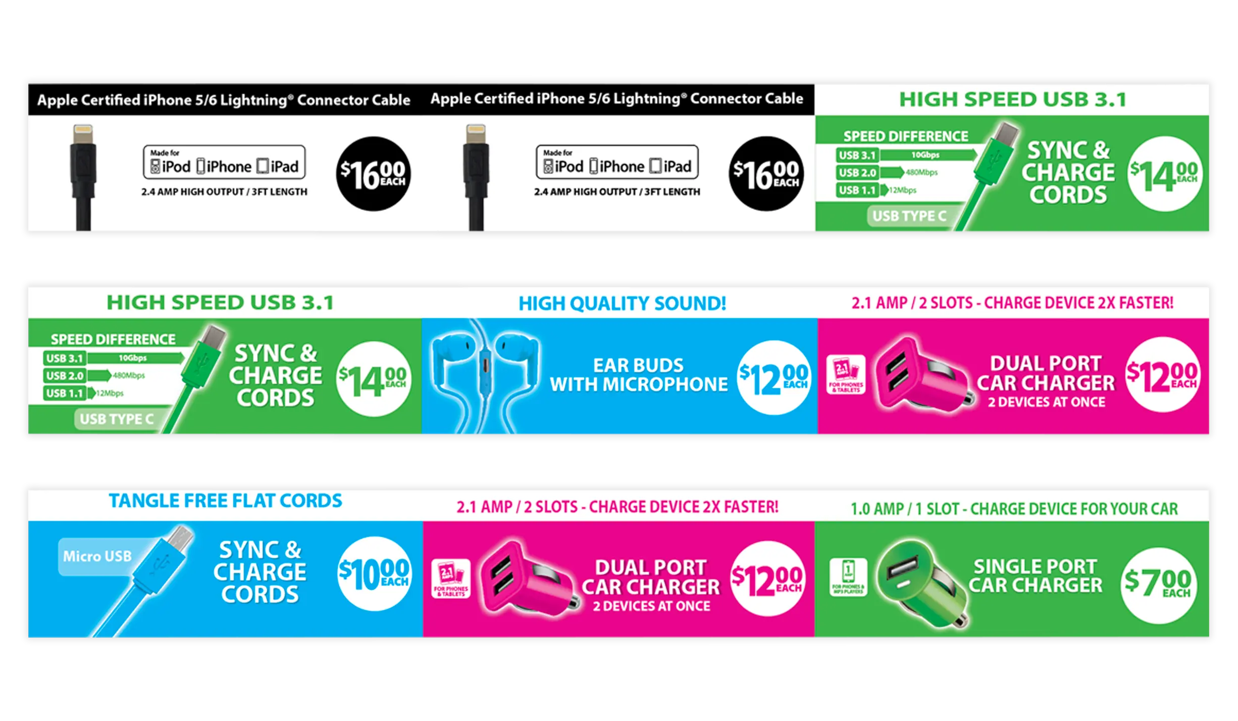 Merchandising Fixture - Nine Bin Bulk Tech Signage Set 77870 NOVELTY INC