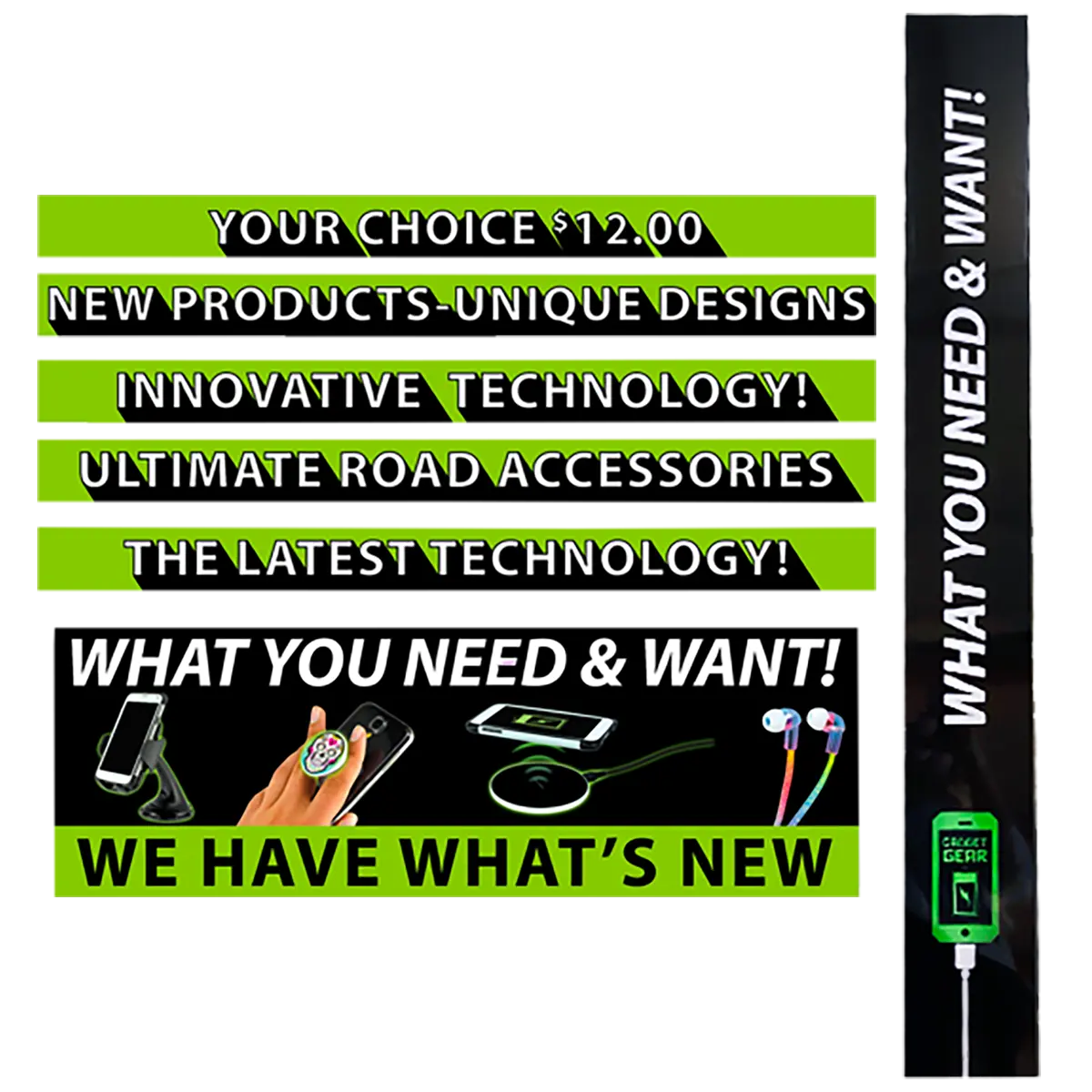 Merchandising Fixture - Gadget Gear Pilot Wing Rack Signage Kit ONLY 978830 GADGET GEAR