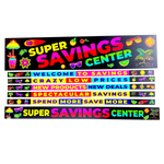 Merchandising Fixture - 3' Merchandising 7 Sign Set 978920 NOVELTY INC