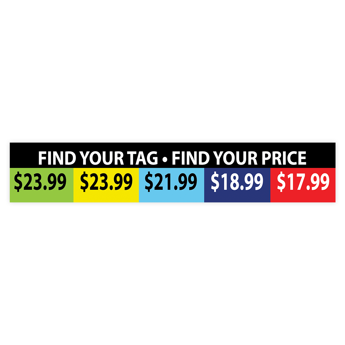 Merchandising Fixture - Sungear Retail Pricing Strip Signage ONLY 980470 SUN GEAR