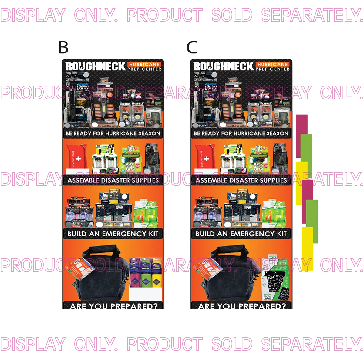 Merchandising Fixture - Hurricane Prep Corrugated Floor Display ONLY 986360 ROUGHNECK