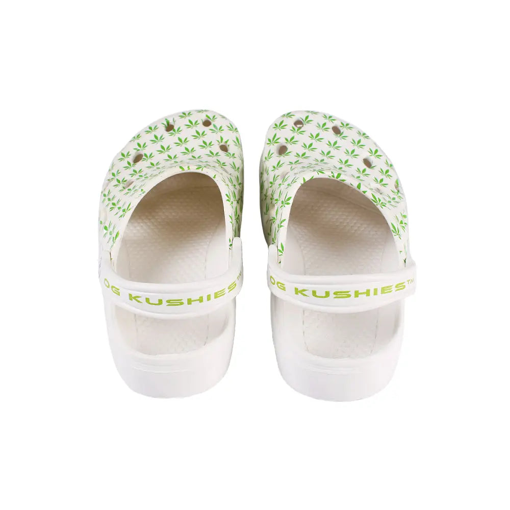 OG Kushies - Womens White Weedow Clog - 1 Pair Per Pack ALL STUFF 420