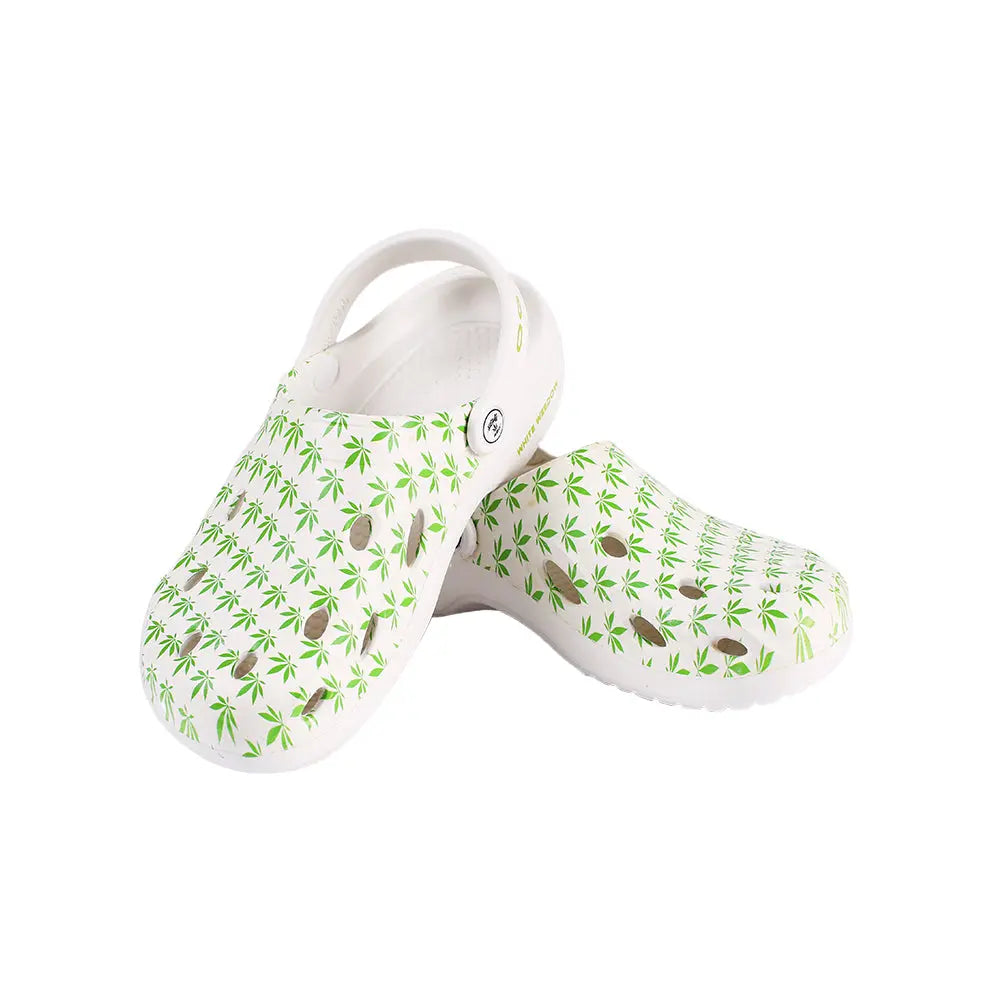 OG Kushies - Womens White Weedow Clog - 1 Pair Per Pack ALL STUFF 420