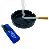 Round Ceramic Black Ashtray - 5 Per Retail Ready Display 40321 SMOKEZILLA