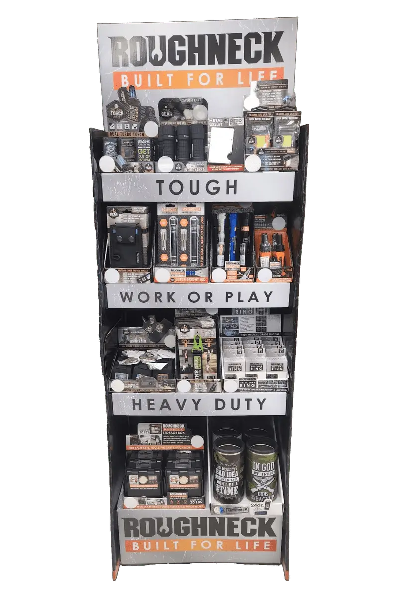 Curated Roughneck Patriotic Top Seller Floor Display 88660 NOVELTY INC