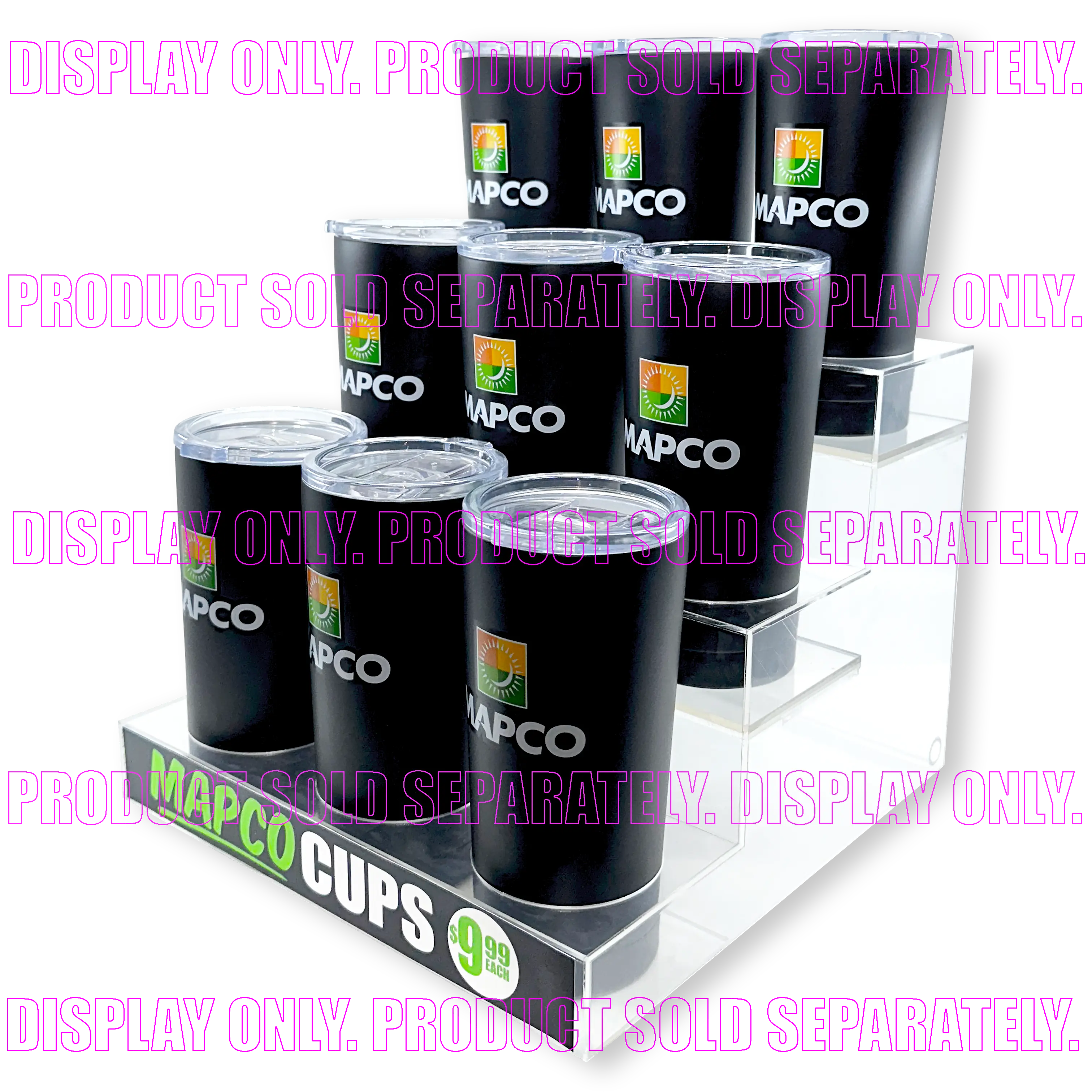 Merchandising Fixture - Lucite 20Oz Cup Display ONLY 977710 NOVELTY INC