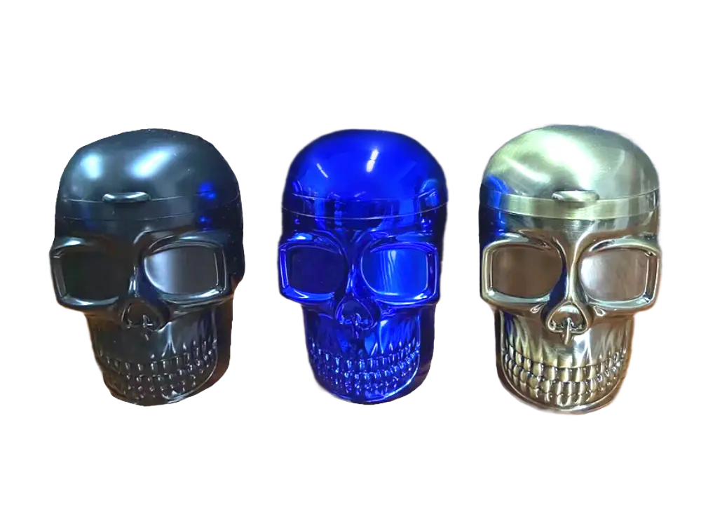Metal Skull Butt Bucket Ashtray with LED Light - 6 Pieces Per Retail Ready Display 23531 SMOKEZILLA