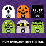 Halloween Knit Hat Beanie LED Light Assortment Floor Display - 36 Pieces Per Retail Ready Display  88463 KIPP BROTHERS