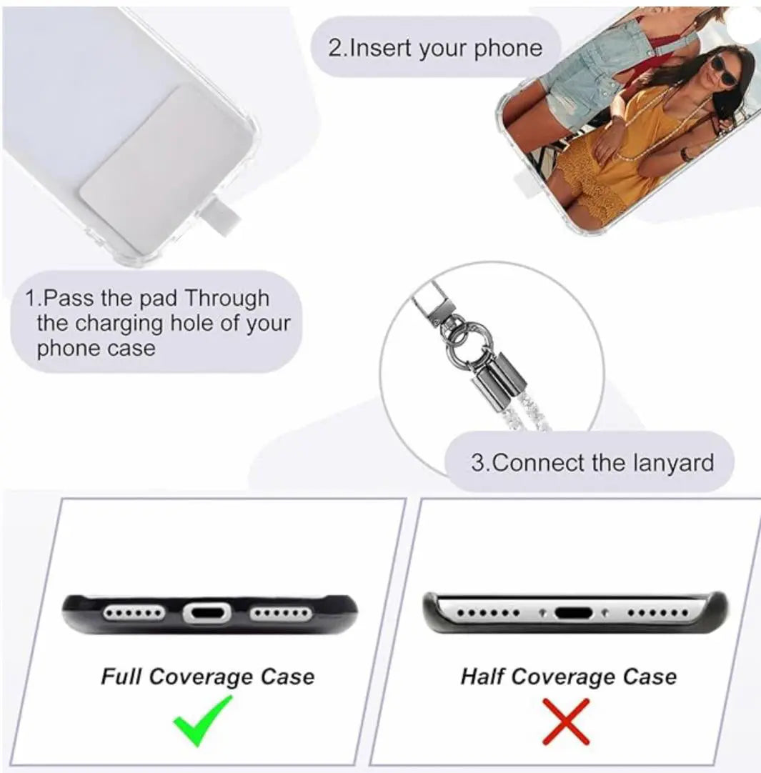 Crossbody Phone Strap Necklace - 6 Pieces Per Retail Ready Display 25398 GADGET GEAR