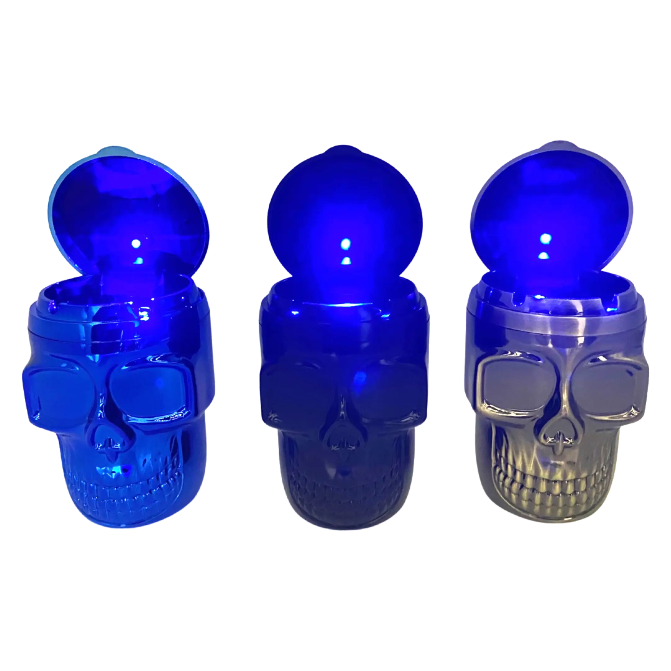 Metal Skull Butt Bucket Ashtray with LED Light - 6 Pieces Per Retail Ready Display 23531 SMOKEZILLA