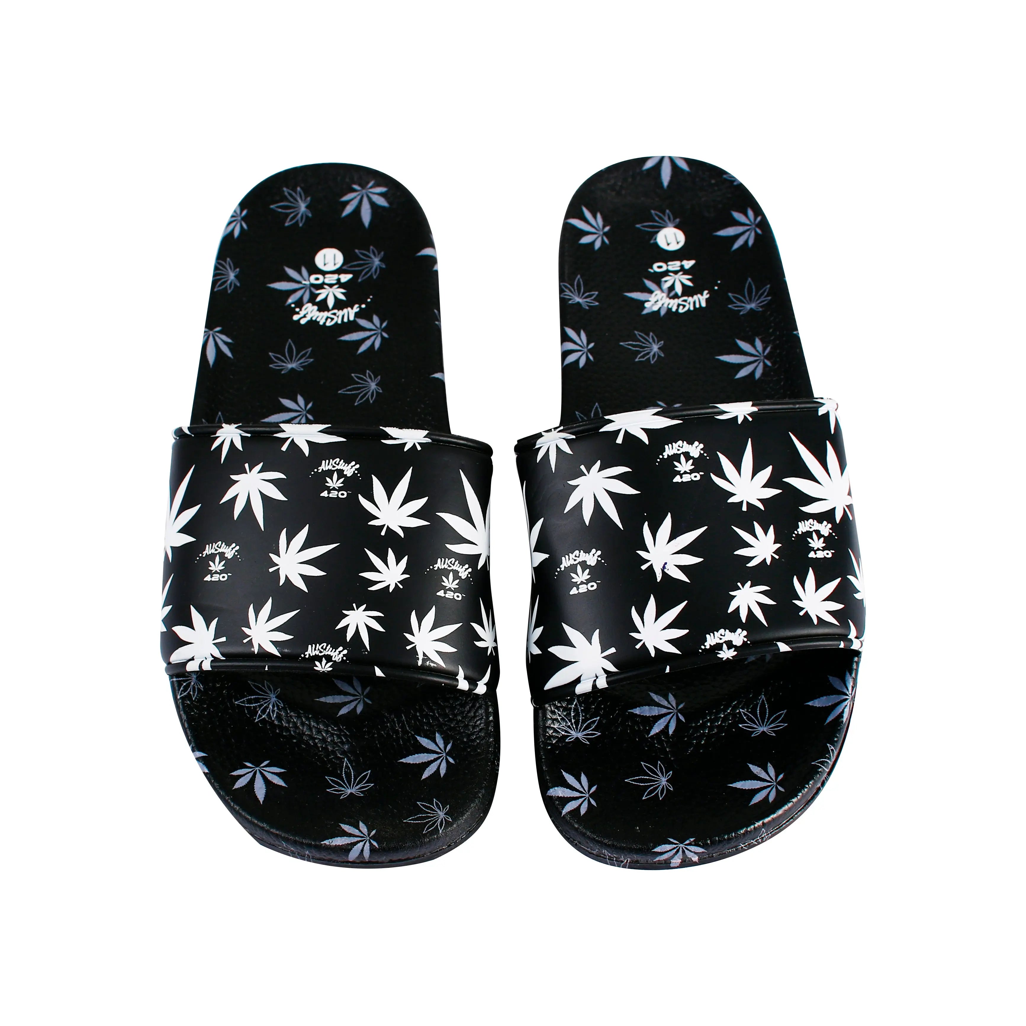 Himpy Slides - Mens Cookies and Cream Black Sandal - 1 Pair Per Pack ALL STUFF 420