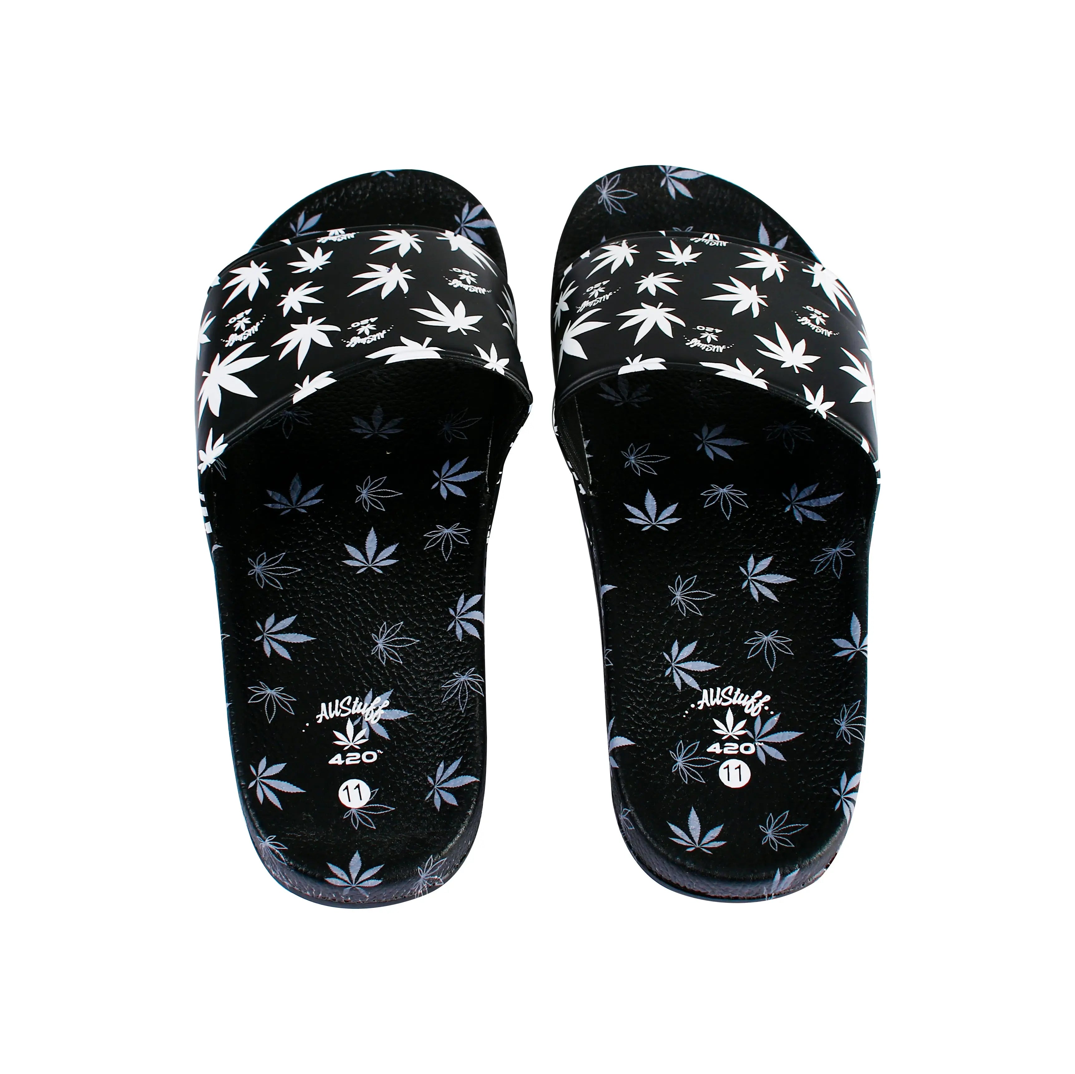 Himpy Slides - Mens Cookies and Cream Black Sandal - 1 Pair Per Pack ALL STUFF 420