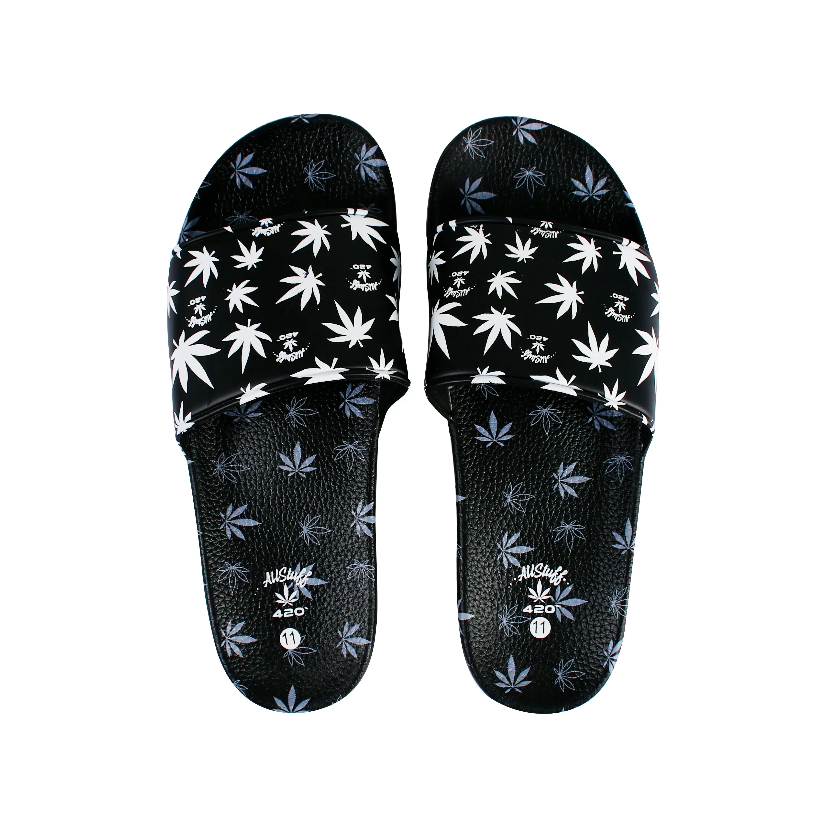 Himpy Slides - Mens Cookies and Cream Black Sandal - 1 Pair Per Pack ALL STUFF 420
