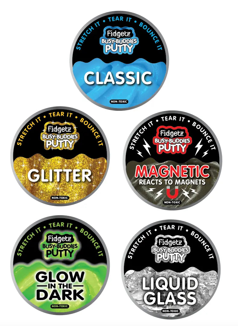 Fidget Slime Putty Assortment - 12 Pieces Per Retail Ready Display 23802 KIPP BROTHERS