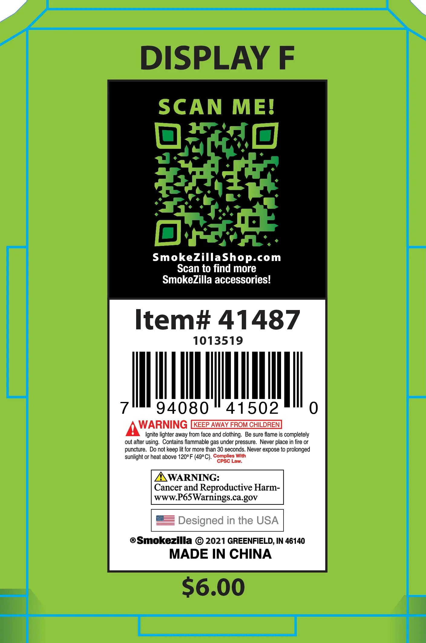 Pivot Head Torch Lighter with Tools - 8 Pieces Per Retail Ready Display 41487 SMOKEZILLA