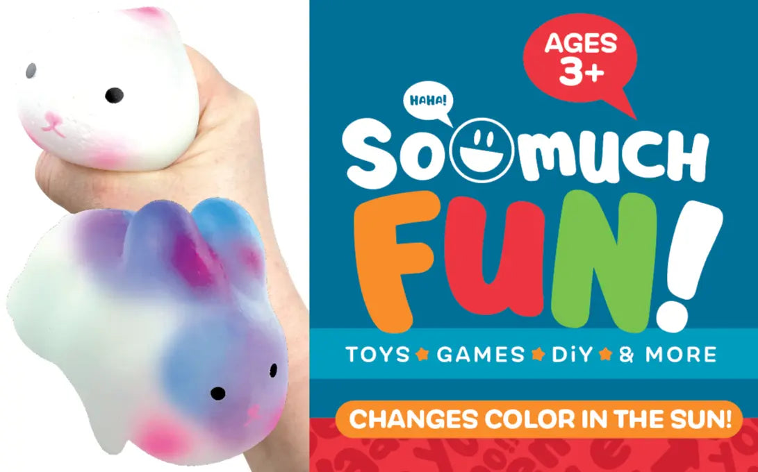 Squish and Squeeze Color Changing Bunny - 12 Pieces Per Retail Ready Display 24766 KIPP BROTHERS