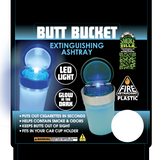 Glow In The Dark Butt Bucket Ashtray With LED Light - 6 Per Retail Ready Wholesale Display 40340