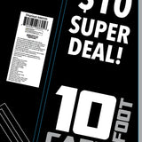 10FT Braided Sync and Charge Cable Assortment Floor Display - 24 Pieces Per Retail Ready Display 88585 GADGET GEAR