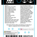 10FT Braided Sync and Charge Cable Assortment Floor Display - 24 Pieces Per Retail Ready Display 88585 GADGET GEAR