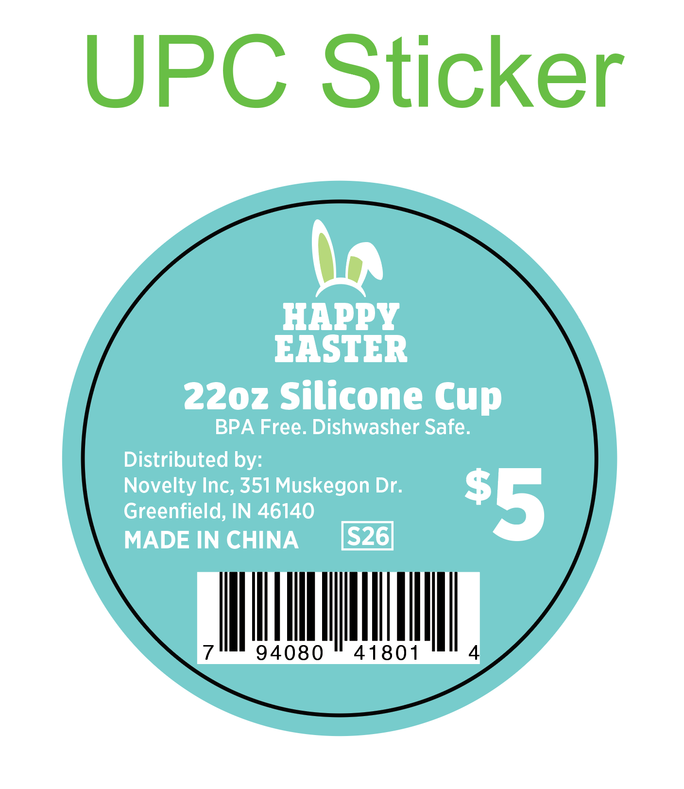 Easter Silicone 22oz Super Cups - 12 Pieces Per Pack 41801 ROUGHNECK