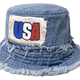 USA Bucket and Boonie Patriotic Hat Assortment Floor Display - 18 Pieces Per Retail Ready Display 88536