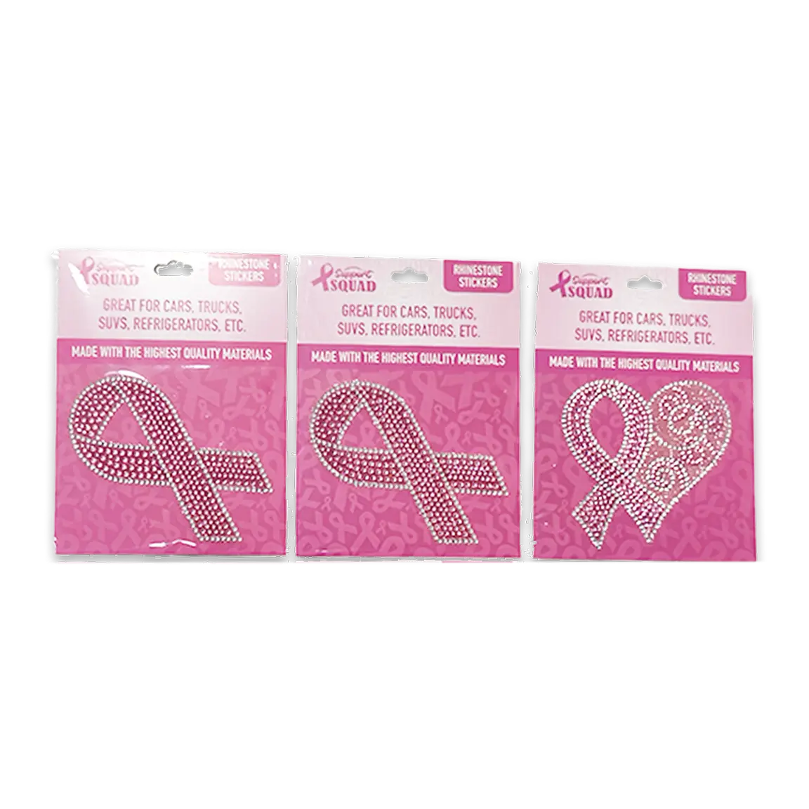 Breast Cancer Awareness Pink Support Squad Assortment Floor Display - 89 Pieces Per Retail Ready Display 88560 NOVELTY INC