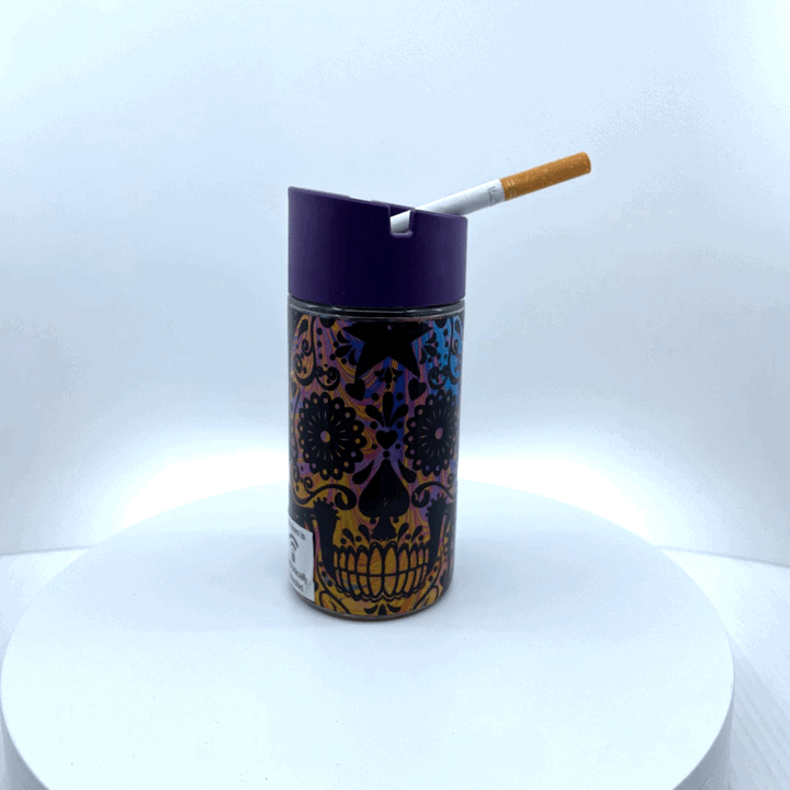 Full Print Glass Butt Bucket Ashtray - 3 Per Retail Ready Wholesale Display 41462 SMOKEZILLA