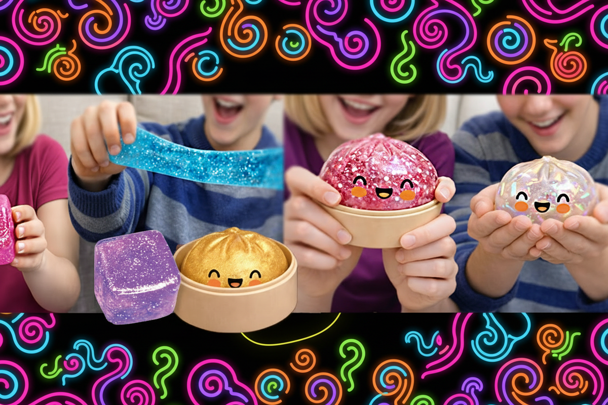 Fun Doh Banner with Swirly Neon Frame