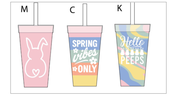 Easter Silicone 22oz Super Cups - 12 Pieces Per Pack 41801 ROUGHNECK