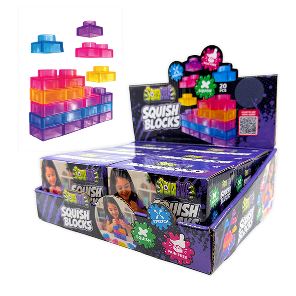 Fun Doh SquishZilla Small Squish Blocks - 6 Pieces Per Retail Ready Display 26869